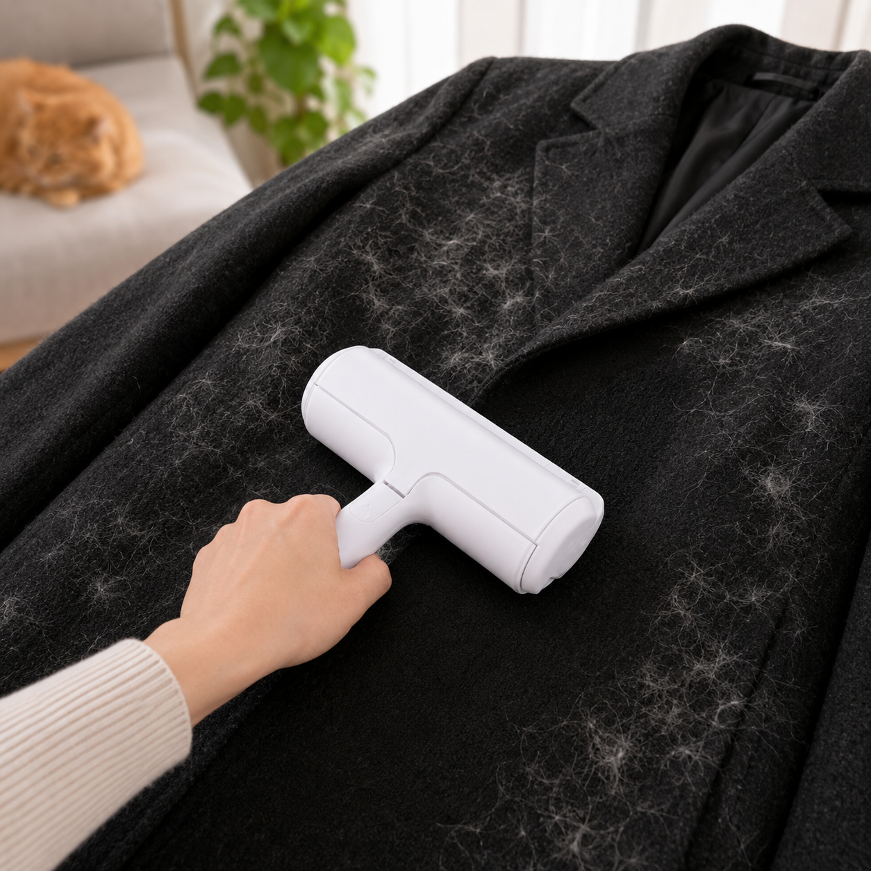 Reusable Washable Pet Hair Roller for Cats & Dogs – Lint Remover for Clothes, Sofa & Carpet