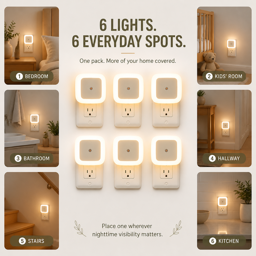 🔥Limited Time Buy More Get More Free!🔥SnugGlow™ Dusk-to-Dawn Night Lights