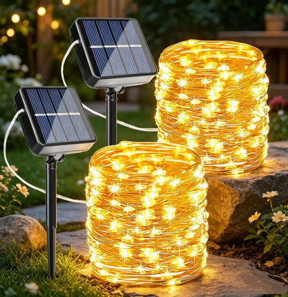 SunsetGlow™ Solar String Lights — 72FT / 200 LEDs