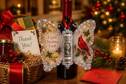 🦋 💵 Christmas Cash Gift Butterfly Ornament🎄 ✨