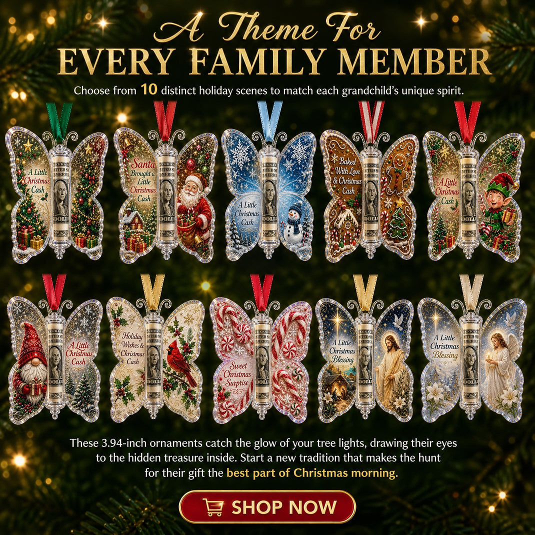 🦋 💵 Christmas Cash Gift Butterfly Ornament🎄 ✨
