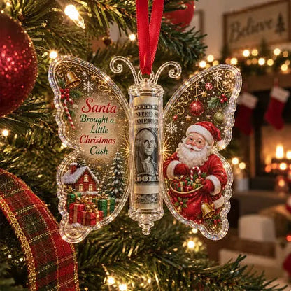 🦋 💵 Christmas Cash Gift Butterfly Ornament🎄 ✨
