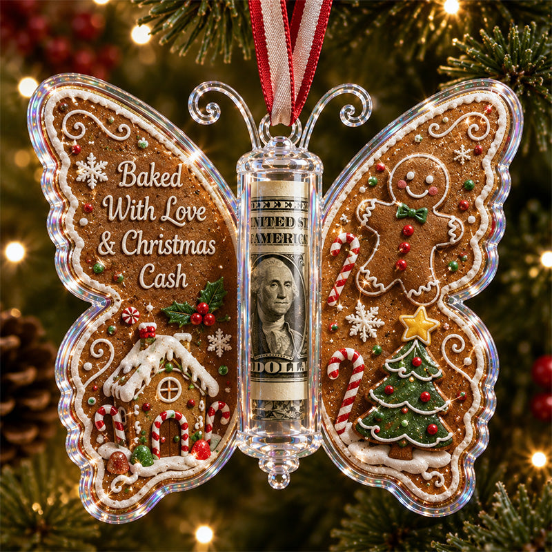 🦋 💵 Christmas Cash Gift Butterfly Ornament🎄 ✨