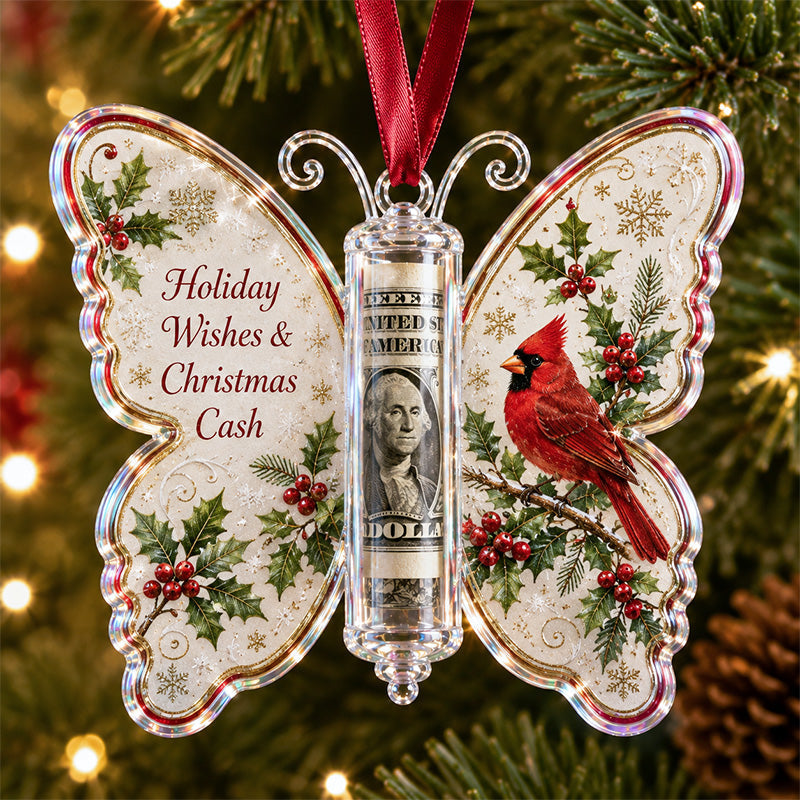 🦋 💵 Christmas Cash Gift Butterfly Ornament🎄 ✨