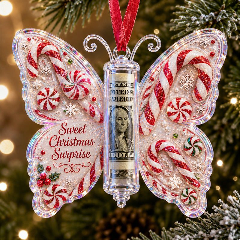 🦋 💵 Christmas Cash Gift Butterfly Ornament🎄 ✨
