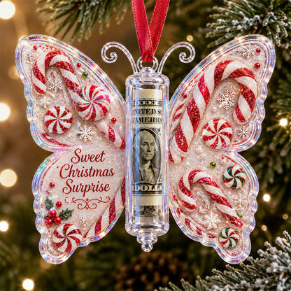🦋 💵 Christmas Cash Gift Butterfly Ornament🎄 ✨