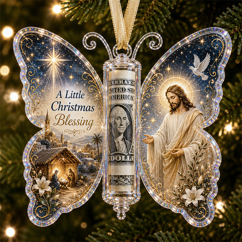 🦋 💵 Christmas Cash Gift Butterfly Ornament🎄 ✨