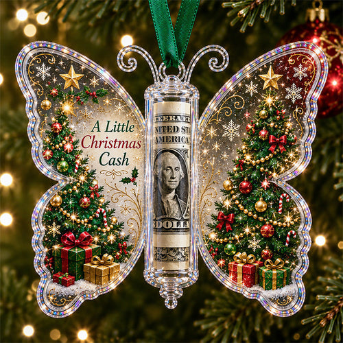 🦋 💵 Christmas Cash Gift Butterfly Ornament🎄 ✨