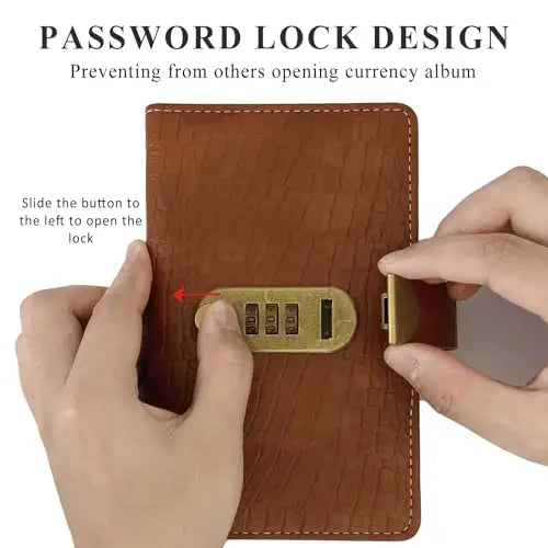 🔒Lockable Banknote Collection Album
