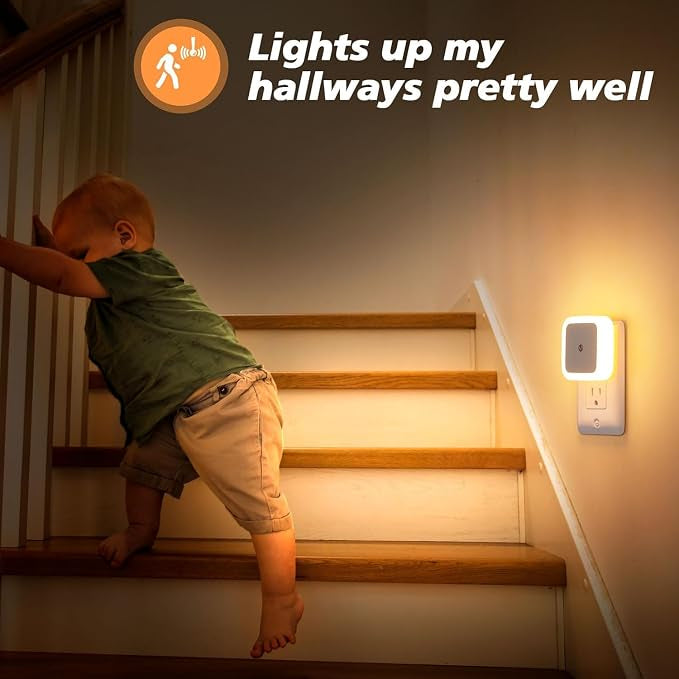 Night light illuminating staircase