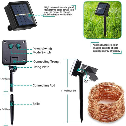 SunsetGlow™ Solar String Lights — 72FT / 200 LEDs