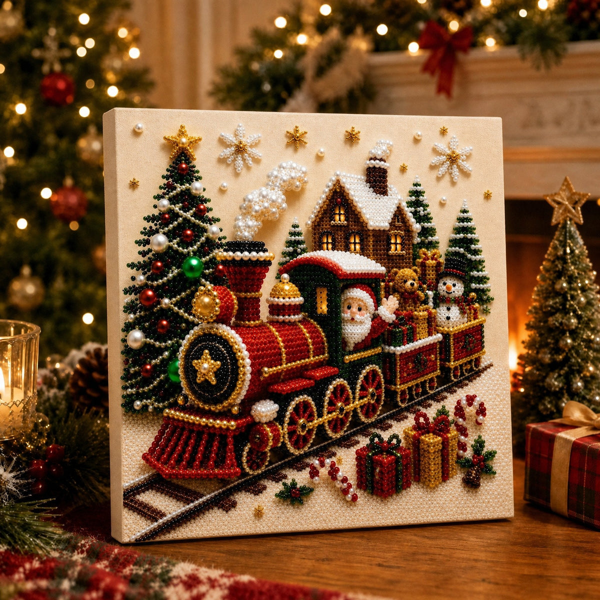 ✨ 3D Christmas Pearl Craft Kit – Relaxing DIY Holiday Art (📦 Free Shipping on 2+)