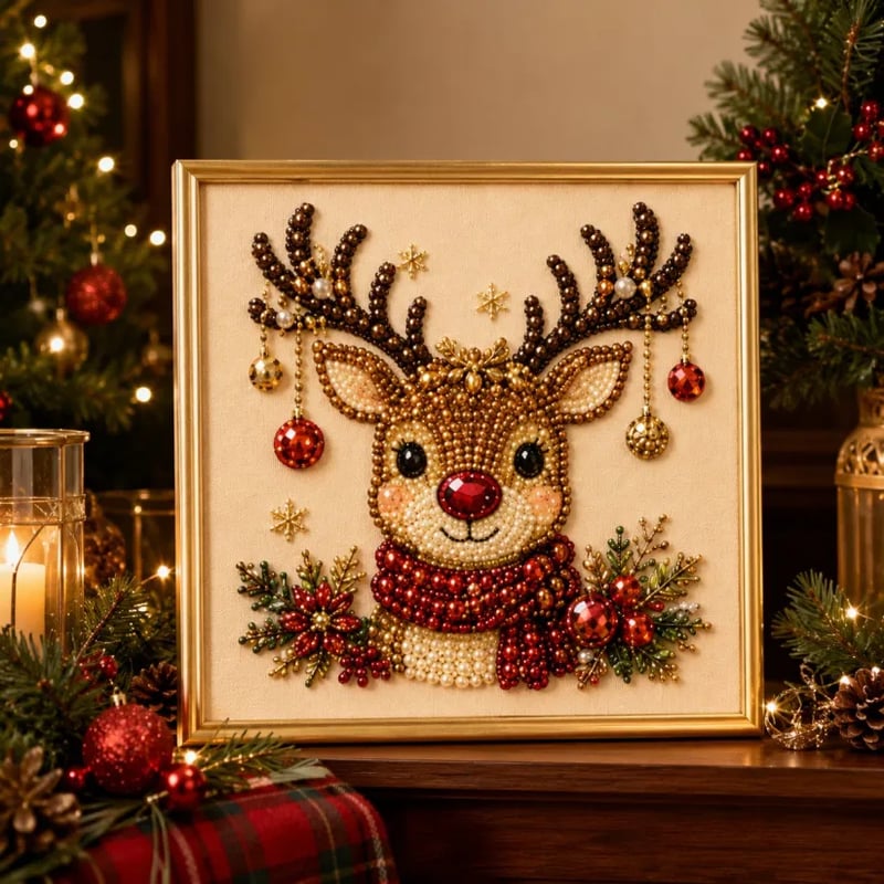 ✨ 3D Christmas Pearl Craft Kit – Relaxing DIY Holiday Art (📦 Free Shipping on 2+)