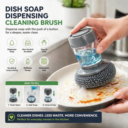🔥Buy 2 Get 1 Free🔥 Soap-Dispensing Dish Brush