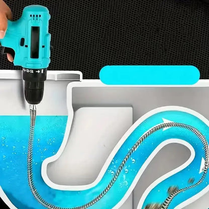 Drill-Powered Flexible Drain Auger