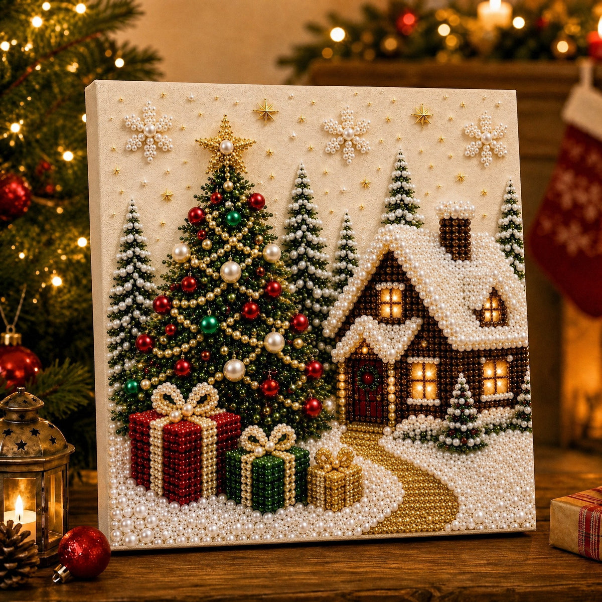 ✨ 3D Christmas Pearl Craft Kit – Relaxing DIY Holiday Art (📦 Free Shipping on 2+)