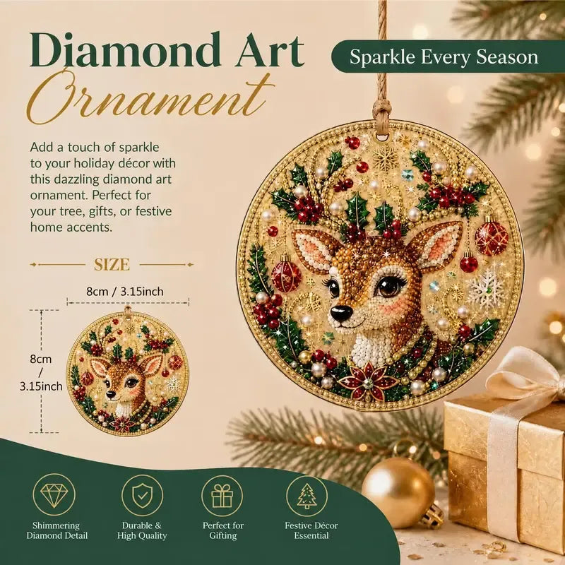 🎄Christmas Pearl & Gem Ornament Kit – 6 Piece DIY Set