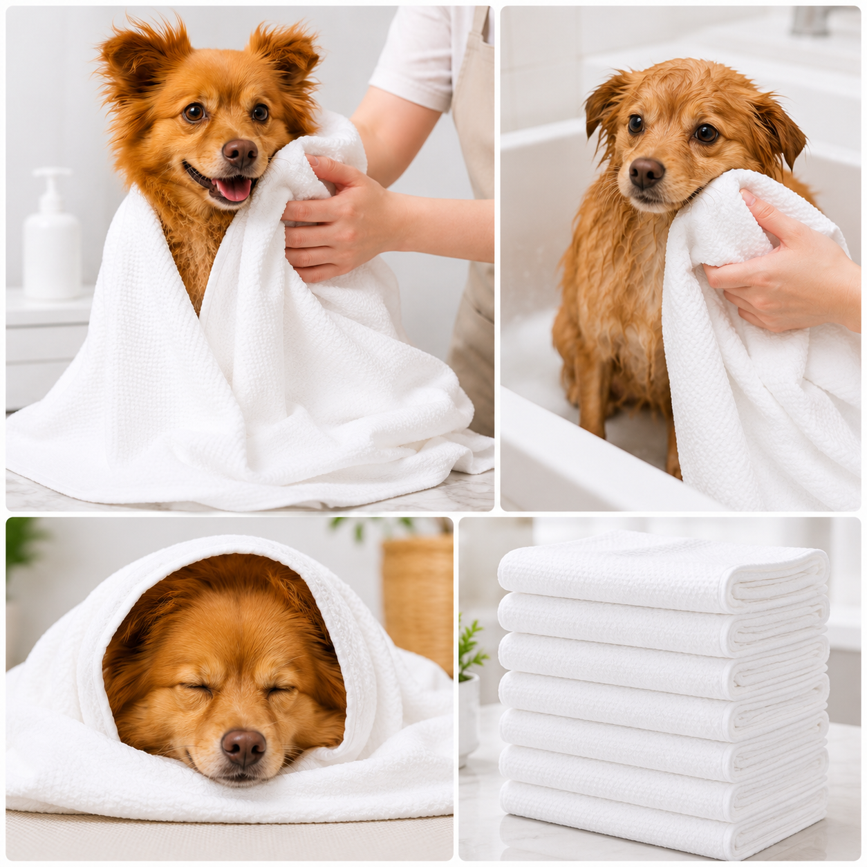 Disposable Pet Bath Towels for Dogs & Cats（3pc）