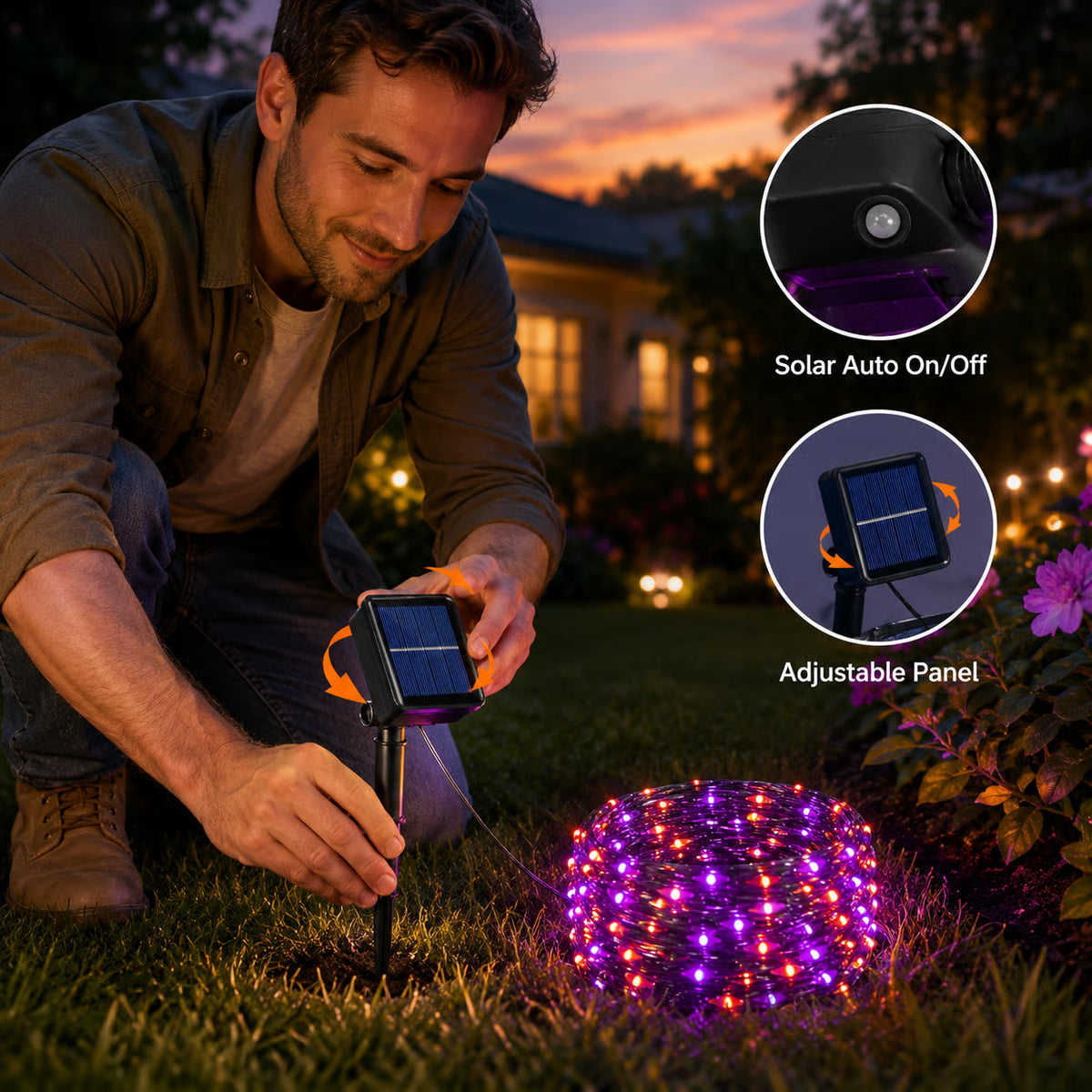SunsetGlow™ Solar String Lights — 72FT / 200 LEDs