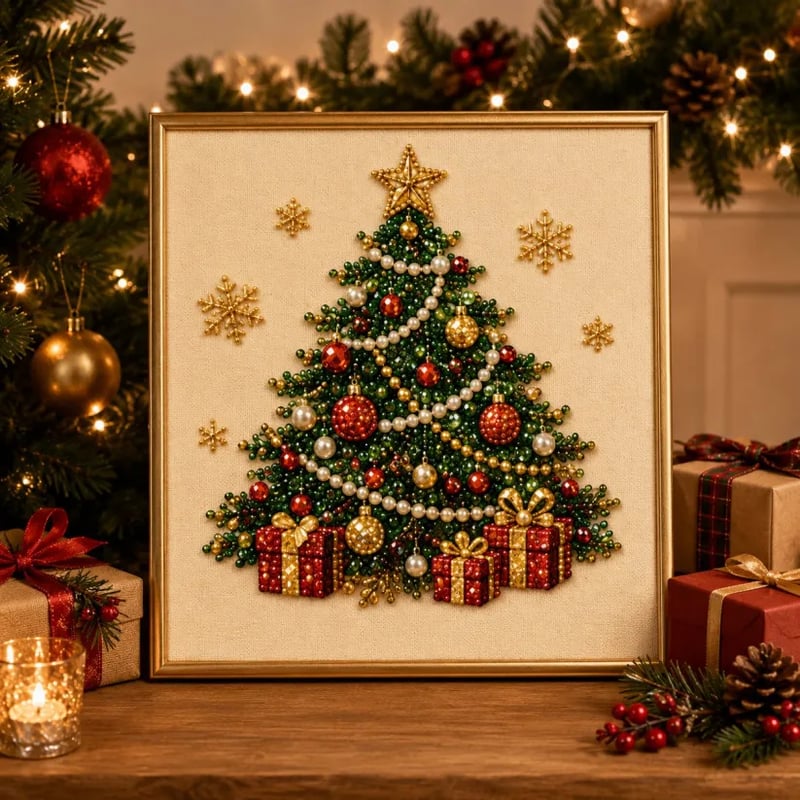 ✨ 3D Christmas Pearl Craft Kit – Relaxing DIY Holiday Art (📦 Free Shipping on 2+)
