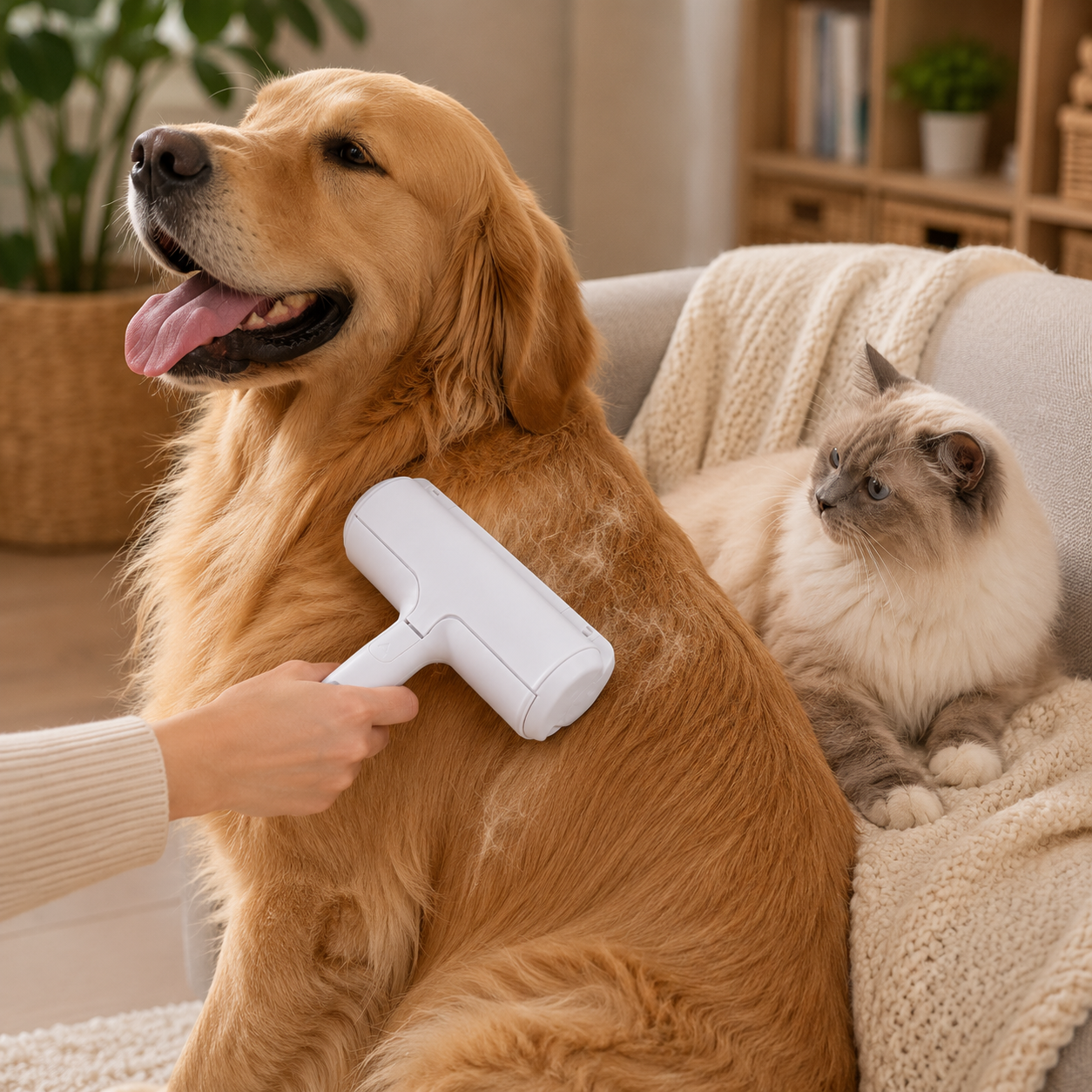 Reusable Washable Pet Hair Roller for Cats & Dogs – Lint Remover for Clothes, Sofa & Carpet