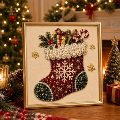 ✨ 3D Christmas Pearl Craft Kit – Relaxing DIY Holiday Art (📦 Free Shipping on 2+)