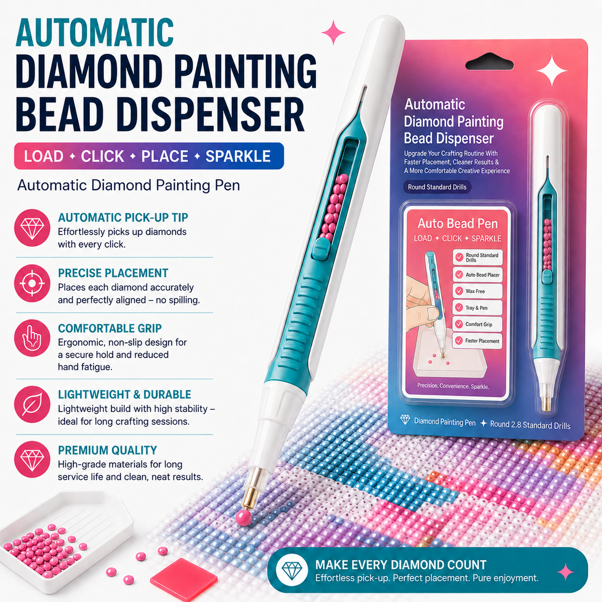 🔥Last Day 50% OFF - 💎 Automatic Diamond Painting Bead dispenser