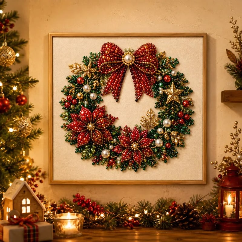 ✨ 3D Christmas Pearl Craft Kit – Relaxing DIY Holiday Art (📦 Free Shipping on 2+)