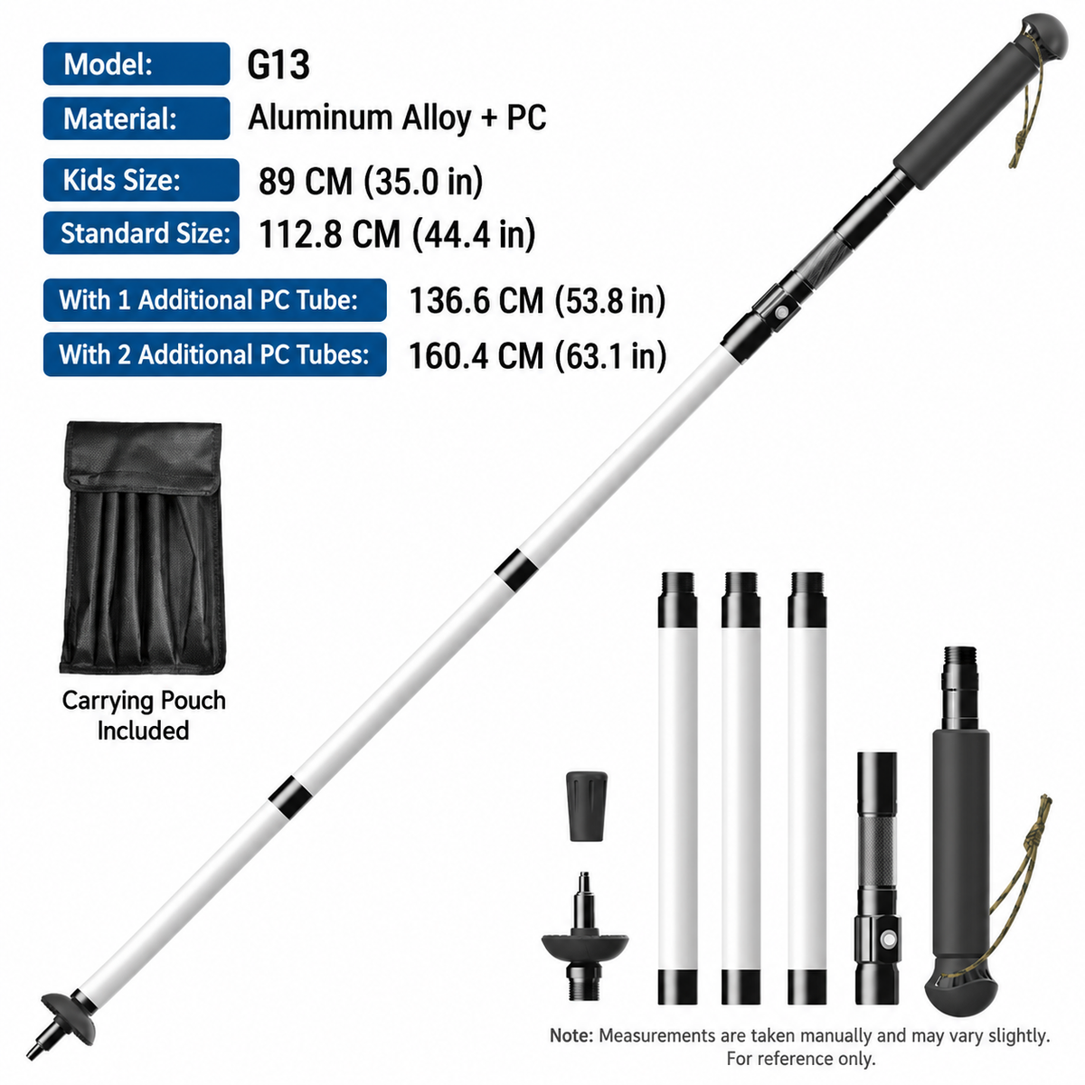 Modular Glow Trekking Pole with Detachable Flashlight