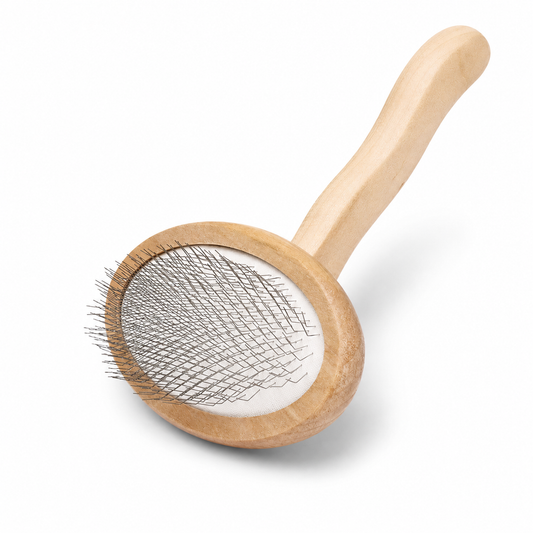 Small Wooden Pet Detangling Comb with Wave Handle