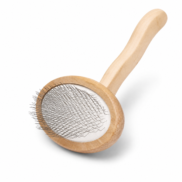 Small Wooden Pet Detangling Comb with Wave Handle